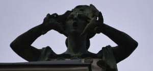Engel op gebouw van Otto Wagner 
