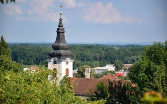 De kerktoren in Gornja Radgona