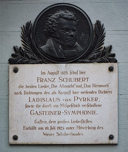 Gedenkplaat Franz Schubert