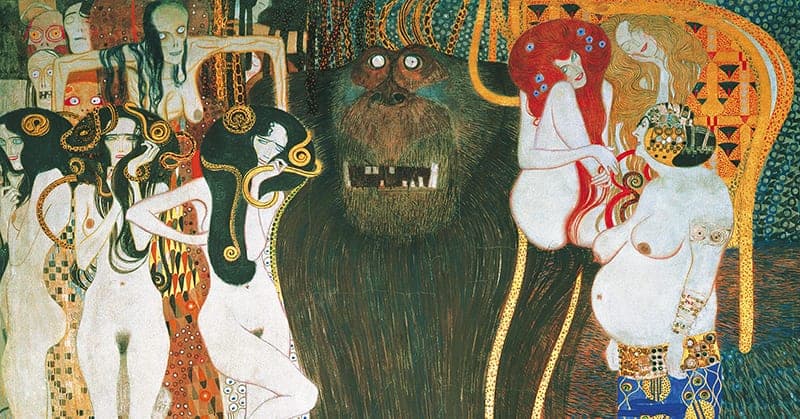 Gustav Klimt - Beethovenfries (detail)