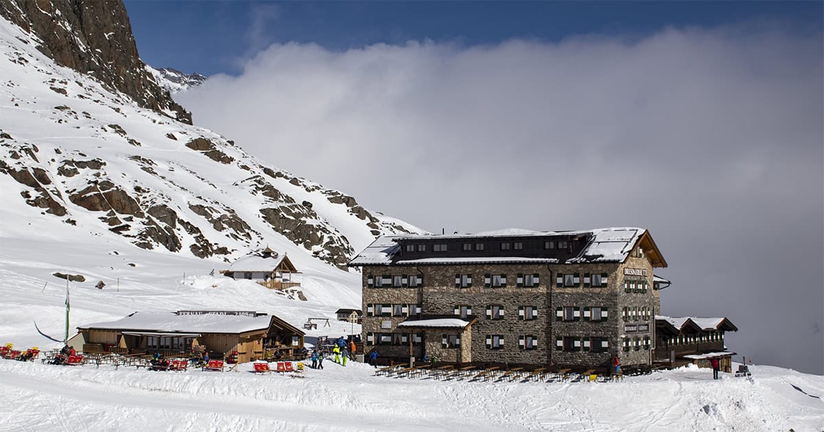 Dresdner Hütte bij de Stubaier Gletsjer