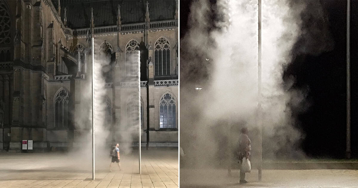 Waterkunstwerk op de Domplatz