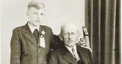 Thomas Bernard met grootvader Johannes Freumbichler 