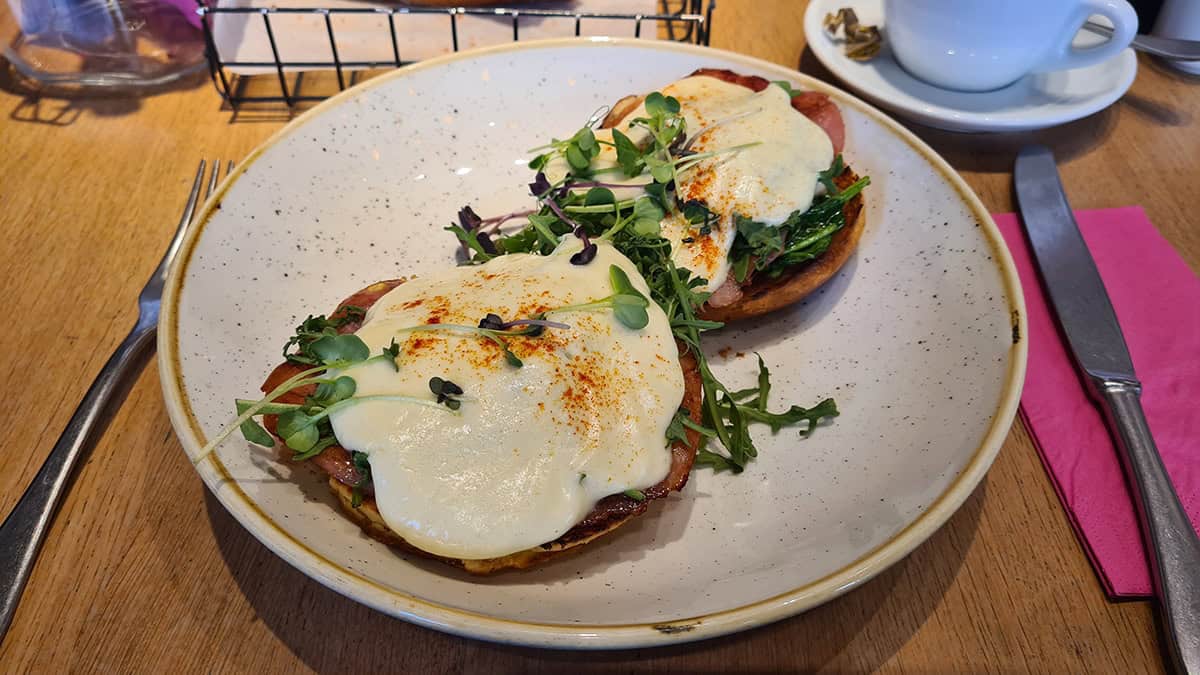 Egg Benedict bij Ströck Feierabend