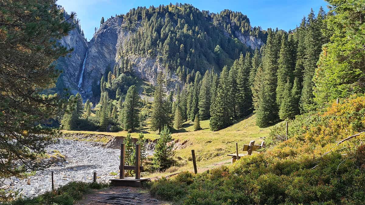 Uitzicht op de Schleierfall