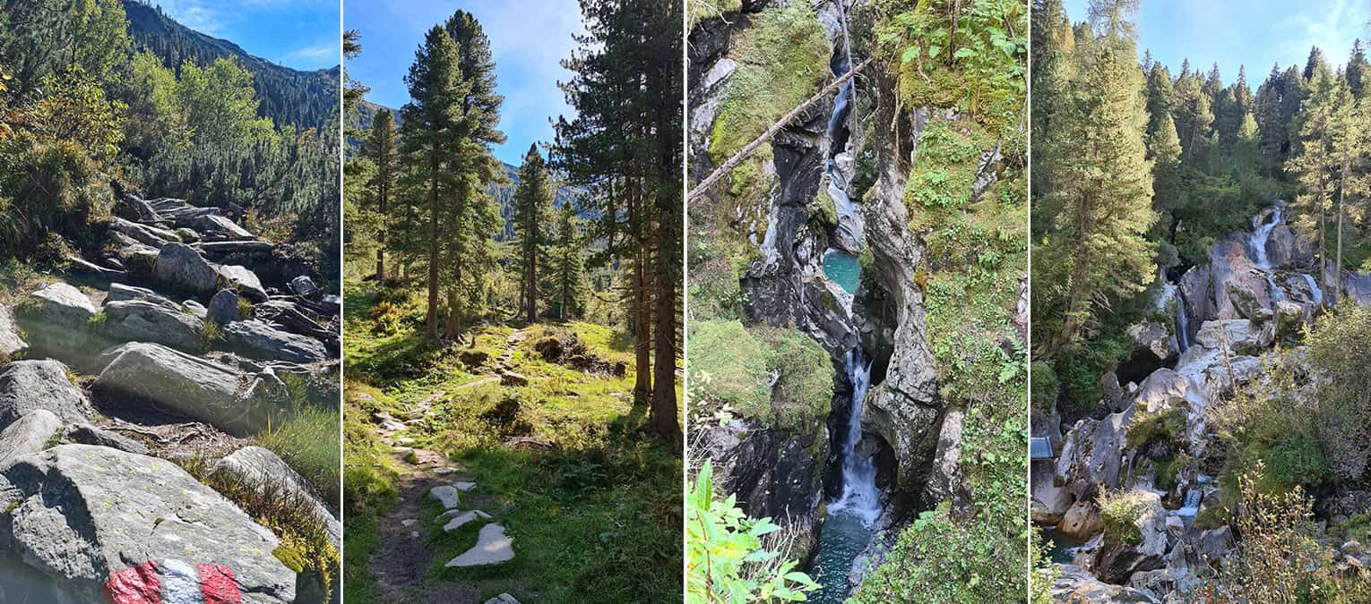 Wandelweg naar de Schraubenfallklamm