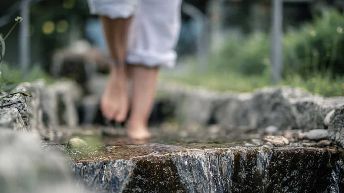 Watertrappen in de Kneipptuin