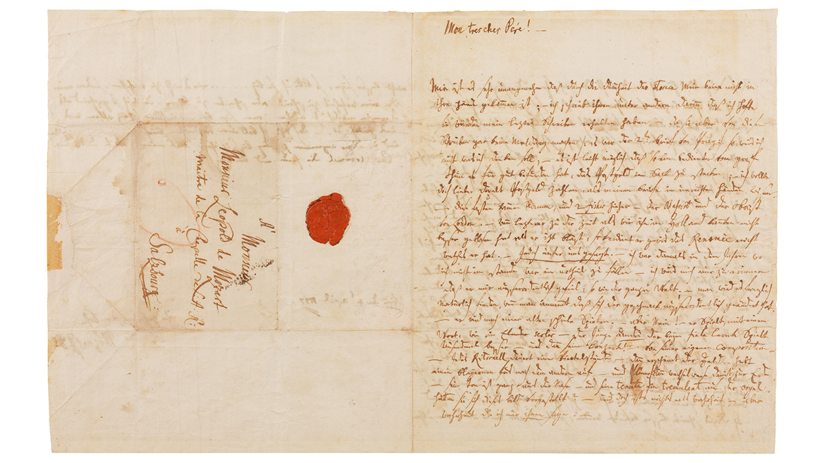 Brief van Wolfgang an Leopold Mozart