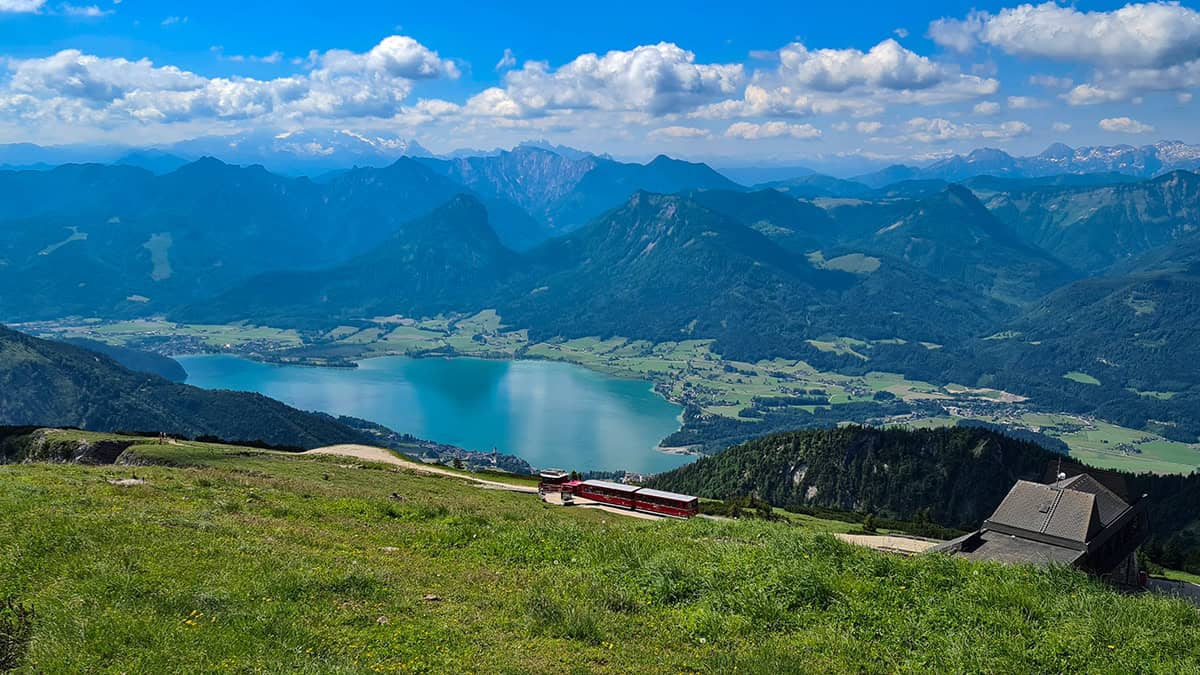 Uitzicht op de Wolfgangsee