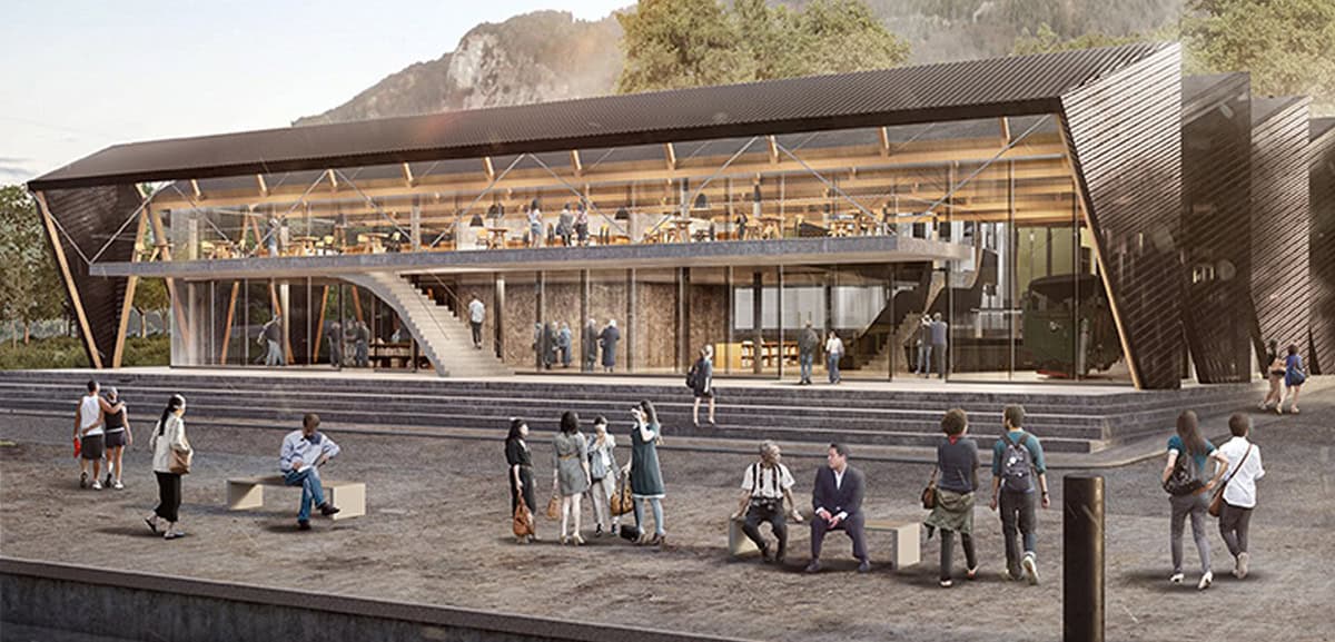 Het nieuwe dalstation van de Schafbergbahn