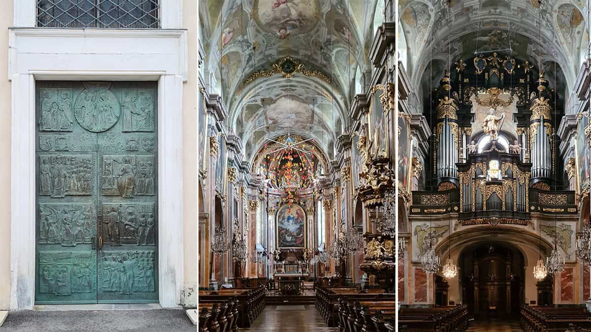Portal, apsis en orgel van de Dom