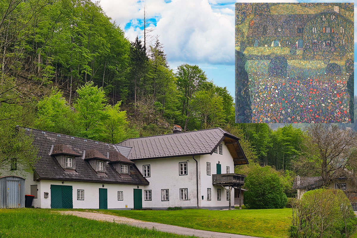 Das Forsthaus, in dem Klimt eine Zeit lang wohnte und „Landhaus am Attersee“